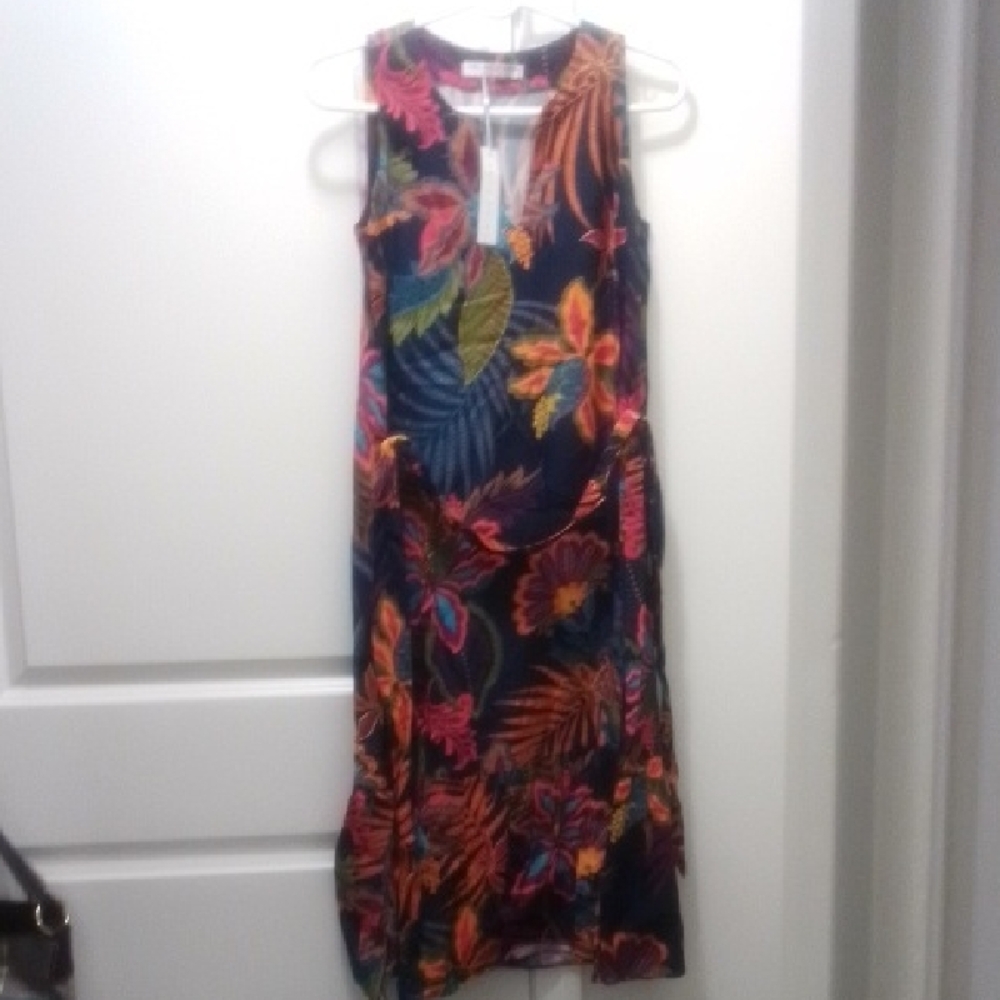 NWT Trina Turk Floral Sleeveless Printed A Line  Dress
